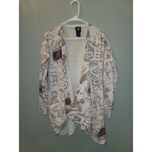 Harry Potter Map Women's Open Cardigan Hot Topic Exclusive 100% Cotton Small